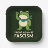 Frogs Against Fascism Portland Frog Protest Papieren Bordje (Voorkant)