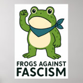 Frogs Against Fascism Portland Frog Protest Poster (Voorkant)