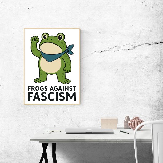 Frogs Against Fascism Portland Frog Protest Poster