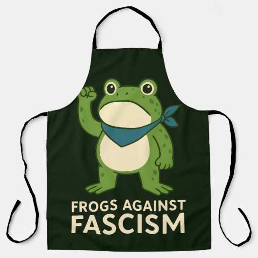 Frogs Against Fascism Portland Frog Protest Schort (Voorkant)