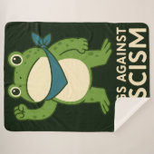 Frogs Against Fascism Portland Frog Protest Sherpa Deken (Voorkant (horizontaal))