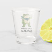 Frogs Against Fascism Portland Frog Protest Shot Glas (Achterkant)