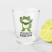 Frogs Against Fascism Portland Frog Protest Shot Glas (Voorkant)