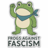 Frogs Against Fascism Portland Frog Protest Sticker (Voorkant)