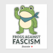 Frogs Against Fascism Portland Frog Protest Sticker (Vel)