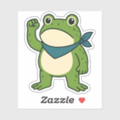 Frogs Against Fascism Portland Frog Protest Sticker (Vel)