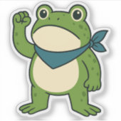 Frogs Against Fascism Portland Frog Protest Sticker (Voorkant)