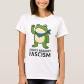 Frogs Against Fascism Portland Frog Protest T-shirt (Voorkant)