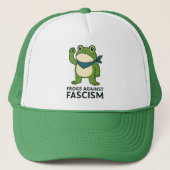 Frogs Against Fascism Portland Frog Protest Trucker Pet (Voorkant)