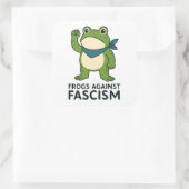Frogs Against Fascism Portland Frog Protest Vierkante Sticker (Tas)
