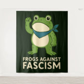 Frogs Against Fascism Portland Frog Protest Wandkleed (Voorkant)