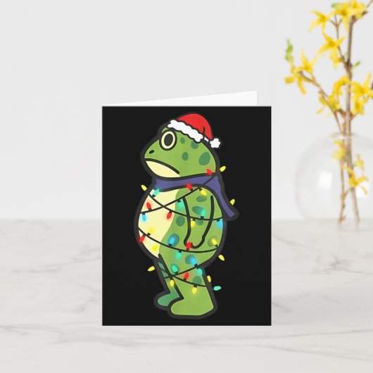 Frogs Against Fascism Rtland Frog Protest Christma Kaart (Gele Bloem)