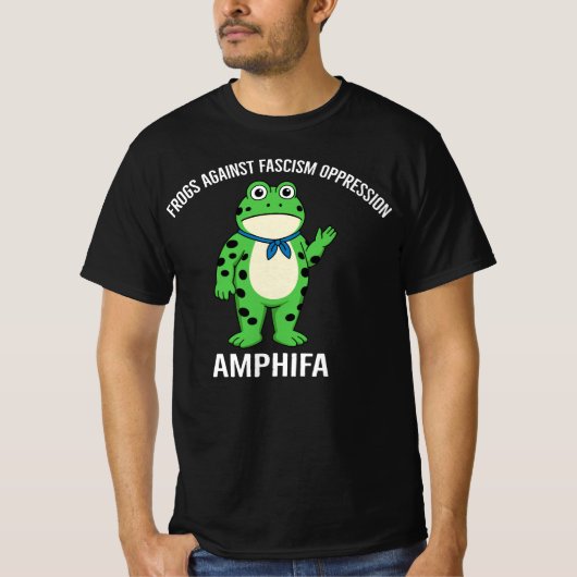 Frogs Against Fascist Oppression AMPHIFA Funny Pro T-shirt (Voorkant)