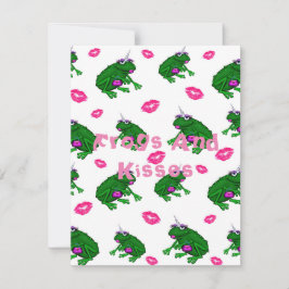 Frogs And Kisses Greetings Card Feestdagenkaart