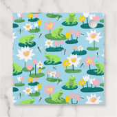 Frogs and Lily Pads Cute Birthday Kids GIFT Bedankjes Labels (Achterkant)
