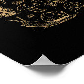 Frogs And Mushrooms Vintage Sketch – Aesthetic Gob Poster (Hoek)