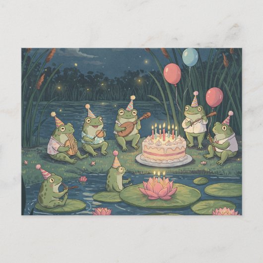 Frogs Birthday Briefkaart (Voorkant)