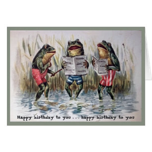 Frogs Birthday Song Happy Birthday Kaart