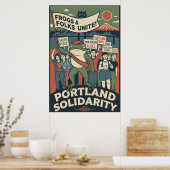 Frogs & Folks Unite – Portland Solidarity Poster (Keuken)