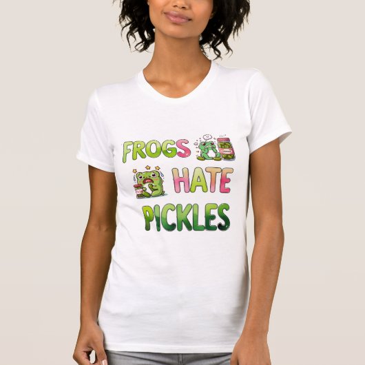 Frogs Hate Pickles T-shirt (Voorkant)