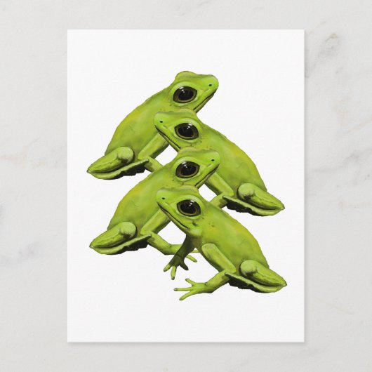 FROGS IN VIER BRIEFKAART (Voorkant)