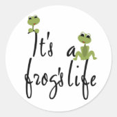 Frogs Life Ronde Sticker (Voorkant)