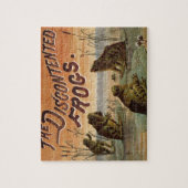 Frogs Lily Pads Moon Illustratie Legpuzzel (Verticaal)