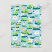 Frogs & Lily Pads Schattige CUSTOM BABY SHOWER Informatiekaartje (Achterkant)