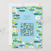 Frogs & Lily Pads Schattige CUSTOM QR CODE BABY SH Kaart (Achterkant)