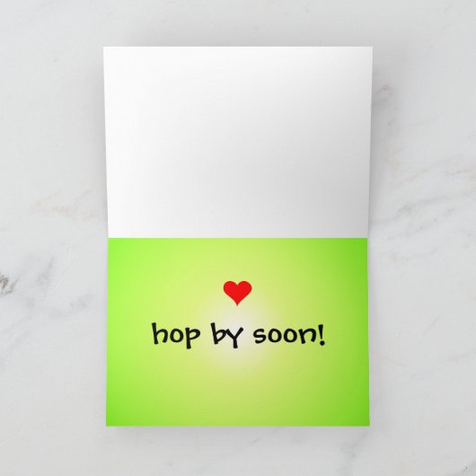 Frogs Love Miss You Schattige Cartoon Green Kaart (Binnen)