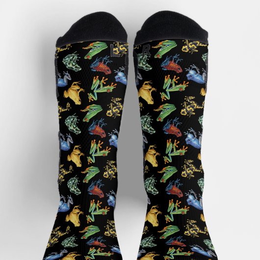 Frogs on black sokken (Top)