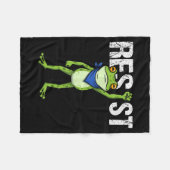 Frogs Resist - Rtland Frog Protest Funny  Fleece Deken (Voorkant (Horizontaal))