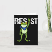 Frogs Resist - Rtland Frog Protest Funny  Kaart (Voorkant)