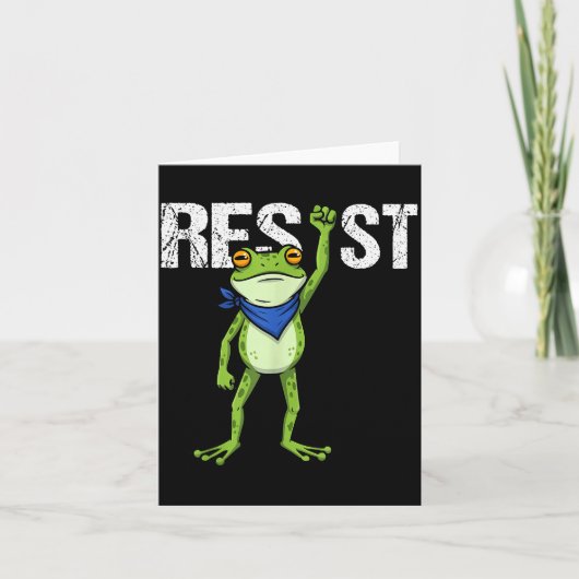 Frogs Resist - Rtland Frog Protest Funny  Kaart (Voorkant)