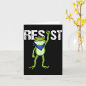 Frogs Resist - Rtland Frog Protest Funny  Kaart (Gele Bloem)