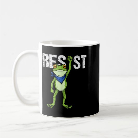 Frogs Resist - Rtland Frog Protest Funny Koffiemok (Links)
