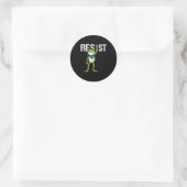 Frogs Resist - Rtland Frog Protest Funny Ronde Sticker (Tas)