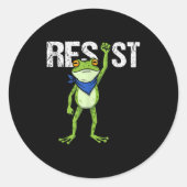 Frogs Resist - Rtland Frog Protest Funny Ronde Sticker (Voorkant)