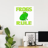 FROGS RULE Poster (Thuiskantoor)
