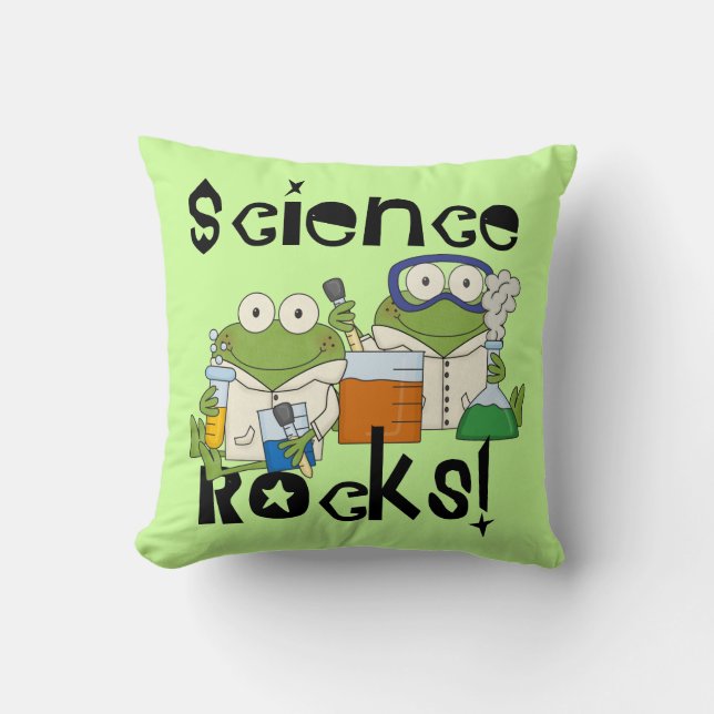 Frogs Science Rocks Kussen (Voorkant)
