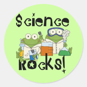 Frogs Science Rocks Ronde Sticker