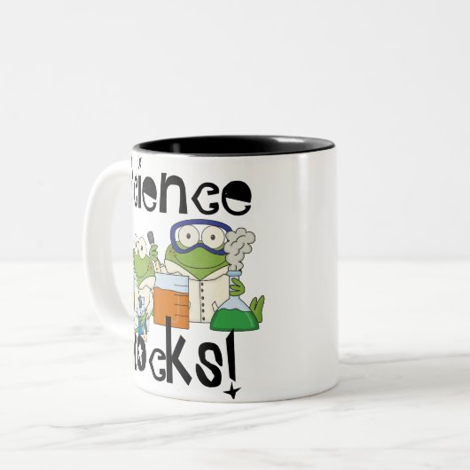 Frogs Science Rocks Tweekleurige Koffiemok (Voorkant links)