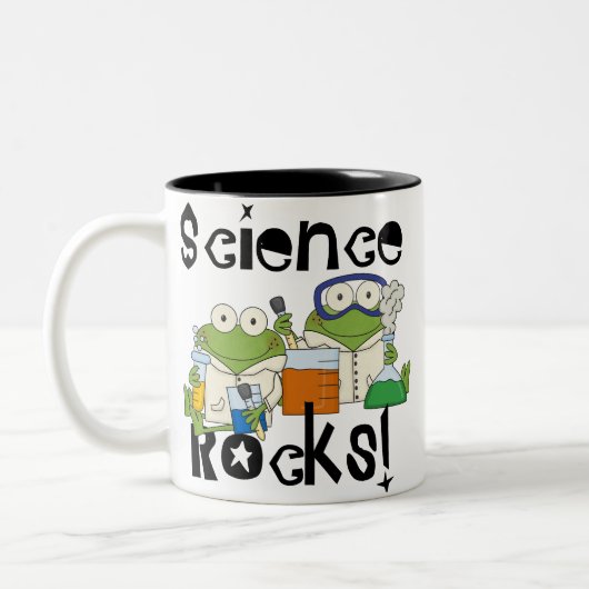 Frogs Science Rocks Tweekleurige Koffiemok (Links)