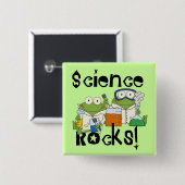 Frogs Science Rocks Vierkante Button 5,1 Cm (Voorkant /achterkant)