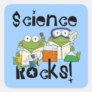 Frogs Science Rocks Vierkante Sticker