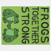 Frogs Together Strong Portland Frog Protest Fleece Deken (Voorkant (Horizontaal))