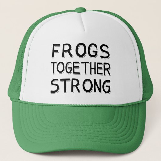 Frogs Together Strong Portland Frog Protest Trucker Pet (Voorkant)