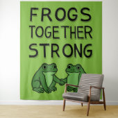 Frogs Together Strong Portland Frog Protest Wandkleed (In situ)