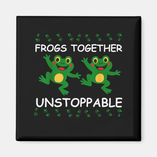 Frogs Together Unstoppable Funny Animal Lovers Des Magneet (Voorkant)
