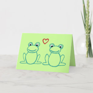 Frogs with Heart Happy Valentine's Day! Feestdagen Kaart